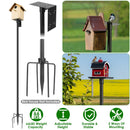 79.92in Bird House Pole Kit Height Adjustable Bird Feeder PoleÊMount Kit Heavy Duty Bird House Pole Set with 5 Prongs Base for Bird House Bird Feeder