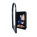 Arched Recessed Medicine Cabinet, Metal Framed Bathroom Wall Cabinet With Mirror And Adjustable Shelves, Wall Mirror With Storage For Bathroom by HouseOfZazla