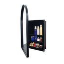Arched Recessed Medicine Cabinet, Metal Framed Bathroom Wall Cabinet With Mirror And Adjustable Shelves, Wall Mirror With Storage For Bathroom by Unique Piece Furniture