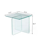 Modern Transparent Tempered Glass Sidetable by Unique Piece Furniture