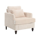 Modern Mid Century Wood Frame Armchair With Tufted Design by Unique Piece Furniture
