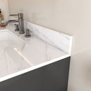 Bianco Carrara Venato Elegant Marble Vanity Top, Bathroom Vanity With Undermount Sink, Sintered Stone by HouseOfZazla