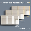 60x30 Inch LED Bathroom Medicine Cabinet Surface Mount Double Door Lighted Medicine Cabinet, Medicine Cabinets for Bathroom with Mirror Defogging, Dimmer Black