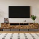 TV Stand With 2 Drawers, Media Console Table, Storage Cabinet With Cable Management by HouseOfZazla