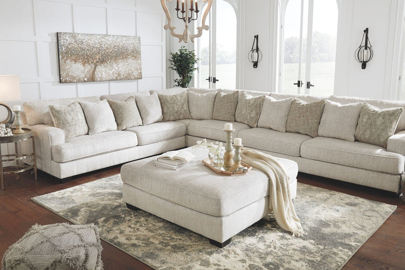 Rawcliffe - Oversized Accent Ottoman - Parchment, photo 5 of 5