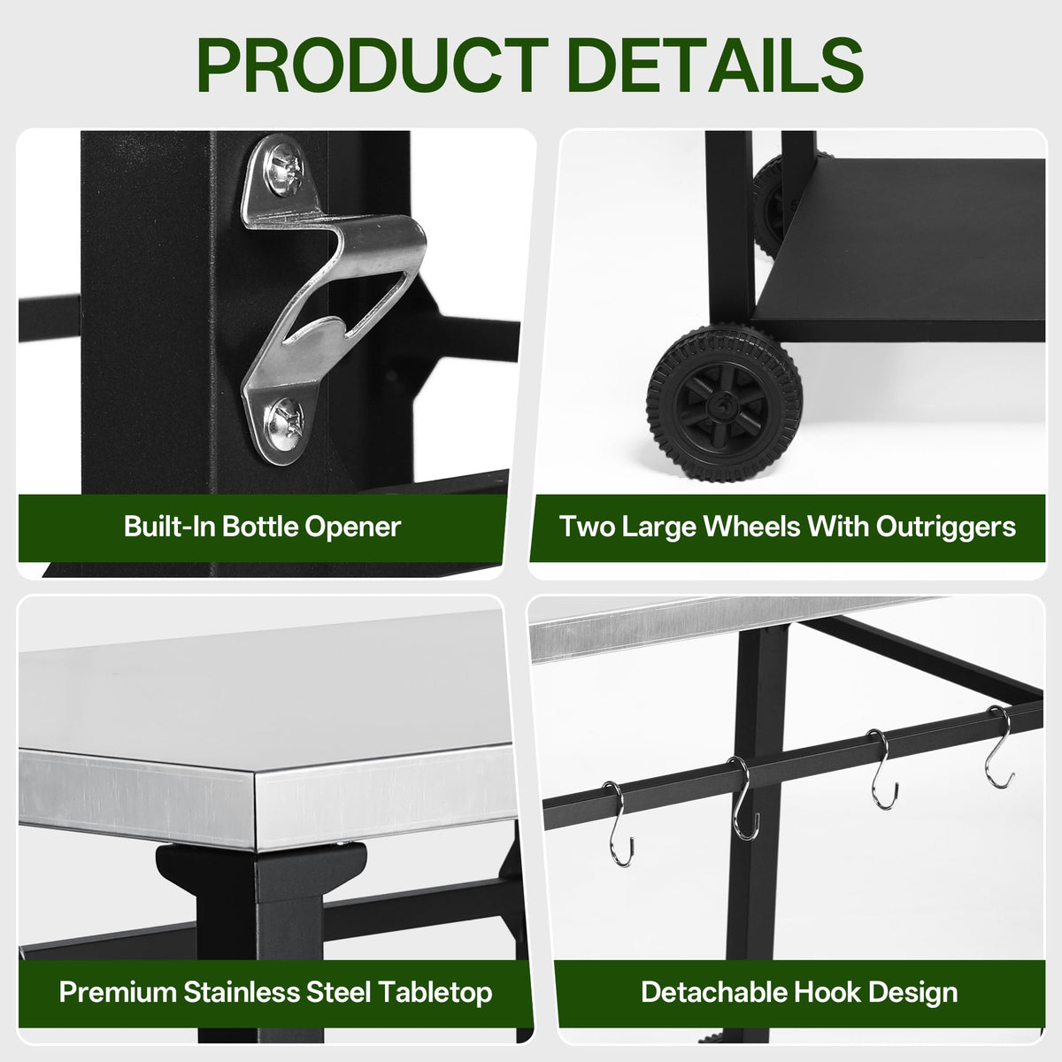 2-Tier Outdoor Grill Cart, photo 3 of 10