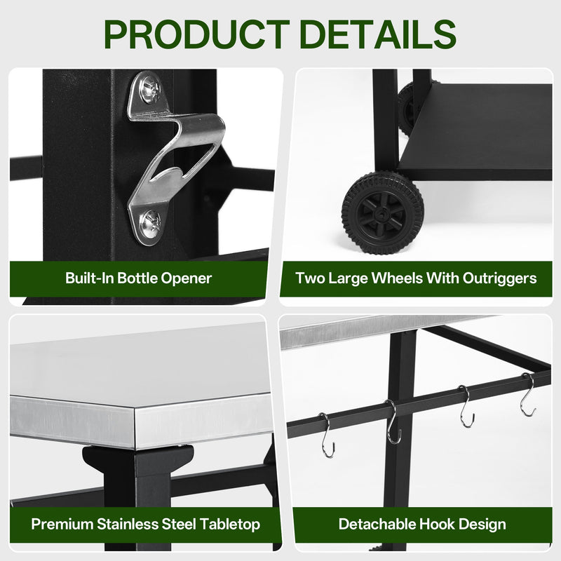 2-Tier Outdoor Grill Cart, photo 3 of 10