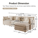 Free Combination Comfy Upholstery Modular Oversized L Shaped Sectional Sofa