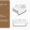 White Vessel Sink with Towel Rack