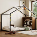 Bed House Frame With Shelves And Lights by Unique Piece Furniture