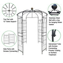 Metal Garden Arch Iron Garden Arbors Gazebo Dia High Birdcage Shape Pergola Pavilion For Wedding Ceremony by HouseOfZazla