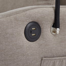 55.9" Convertible Sofa Bed Loveseat Sofa with Three USB Ports, Two Side Pockets, Two Cup Holders and 360Swivel Phone Holder for Living Room, Light Grey