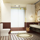Frameless Single Sliding Soft Close Shower Doors, 5/16" Sgcc Tempered Glass by HouseOfZazla