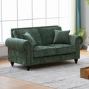 2 Seater Sofa With Rolled Arms, Tufted Upholstered Couch by Unique Piece Furniture