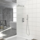 10" Square Dual Shower Head System Wall Mounted With Rough In Valve Modern Bathroom Fixture by HouseOfZazla