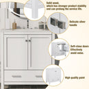 Bathroom Vanity With Single Sink, Combo Cabinet Undermount Sink, Bathroom Storage Cabinet With Two Doors And A Drawer, Soft Closing, Multifunctional Storage, Solid Wood Frame by HouseOfZazla