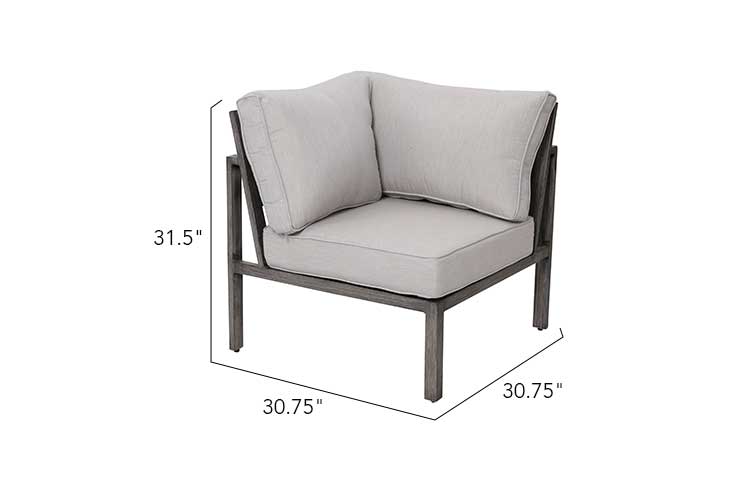 Walsh 4-Piece Aluminum Sectional Sofa Set, photo 6 of 19