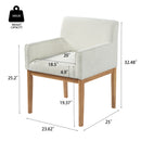 Modern Upholstered Dining Chair with Arms (Set of 2)