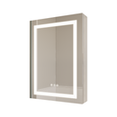 26x20 inch Bathroom Medicine Cabinet with LED Mirror, Anti-Fog, Waterproof, 3000K~6000K Single Door Lighted Bathroom Cabinet with Touch Swich, Dimmable, Recessed or Surface Mount (Right Door)