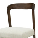 Solid Rubber Wood Counter Stools (Walnut + Beige) Set of 2 by HouseOfZazla