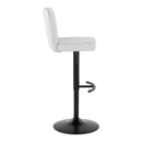 Henry - Contemporary Adjustable Barstool & Swivel With Rounded T Footrest (Set of 2) by HouseOfZazla