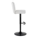 Henry - Contemporary Adjustable Barstool & Swivel With Rounded T Footrest (Set of 2) by HouseOfZazla