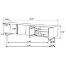 Harper - TV Stand Media Console With Curved Doors - Brown by HouseOfZazla