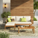 3 Piece Acacia Wood Patio Furniture Set with Coffee Table by HouseOfZazla