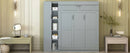 Murphy Wall Bed With Shelves, Wardrobe And LED Lights by HouseOfZazla
