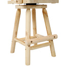 Rustic Bar Stool, Fir Wood Construction, Wide Armrest by HouseOfZazla
