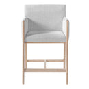 24'' Seat Height Upholstered Counter Stools with Arms - Set of 2 by HouseOfZazla