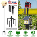 79.92in Bird House Pole Kit Height Adjustable Bird Feeder PoleÊMount Kit Heavy Duty Bird House Pole Set with 5 Prongs Base for Bird House Bird Feeder