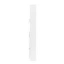 Entryway Bench With Integrated Shoe Cabinet, 3 In 1 Design And Mirrored Cabinet Door, Hall Tree With 4 Sturdy Hooks And Foldable Seat For Entrance, Living Room - White by HouseOfZazla