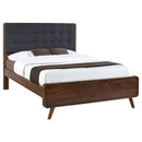 Robyn Wood Queen Platform Bed Dark Walnut