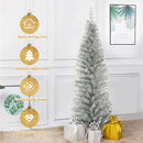 6 Feet Tinsel Tree Unlit Slim Pencil Christmas Tree by LJGDeals