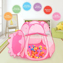 Pink Portable Kid Play House Play Tent with 100 Balls by LJGDeals