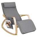 Comfortable Lounge Rocking Chair with Removable Cushion Cover and Side Pocket by LJGDeals