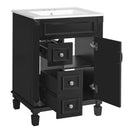 Bathroom Vanity With Sink, Compact Cabinet & 2 Drawers And Adjustable Shelf by HouseOfZazla