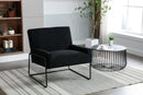 Accent Chair - Modern Industrial Slant Armchair with Metal Frame - Premium High Density Soft Single chair for Living Room Bedroom