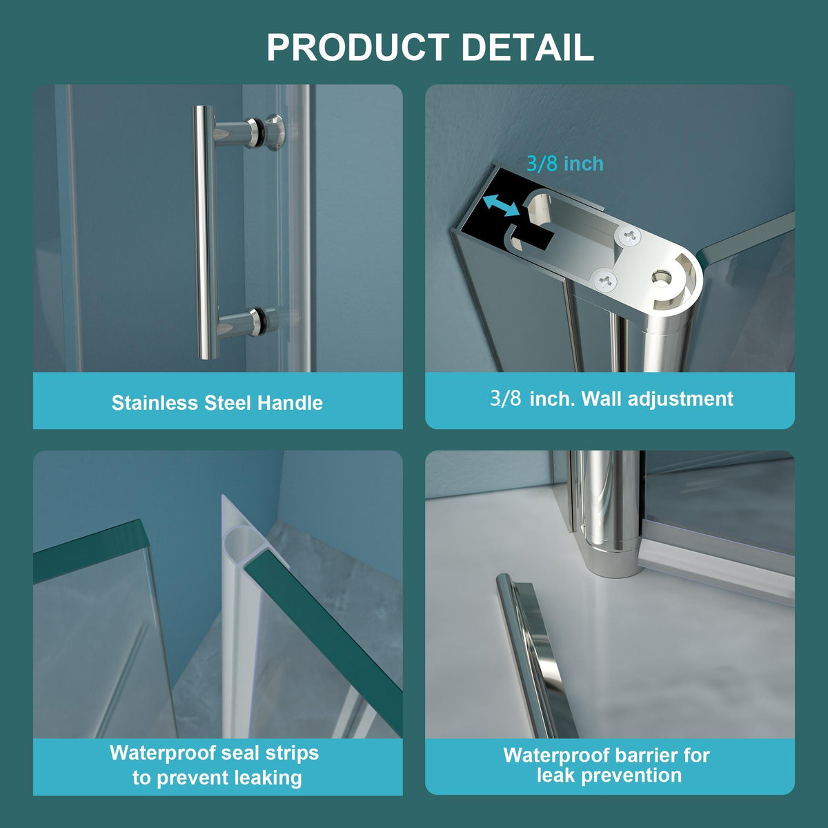 Fold Frameless Shower Door With Tempered Glass, photo 35 of 40