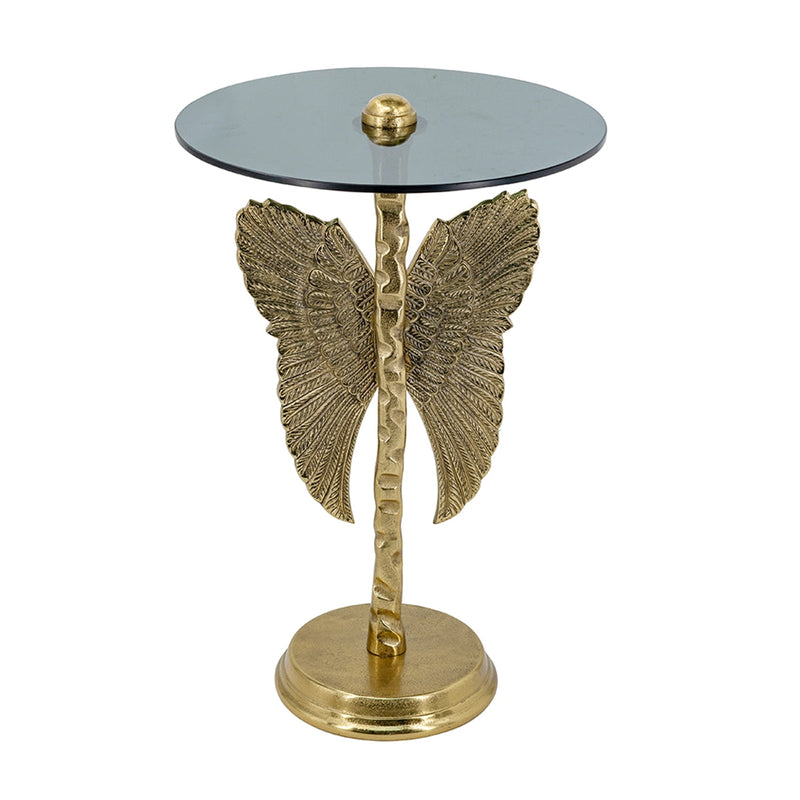15.5x15.5x24" Round Top Accent Table With Angel Wings, photo 2 of 9