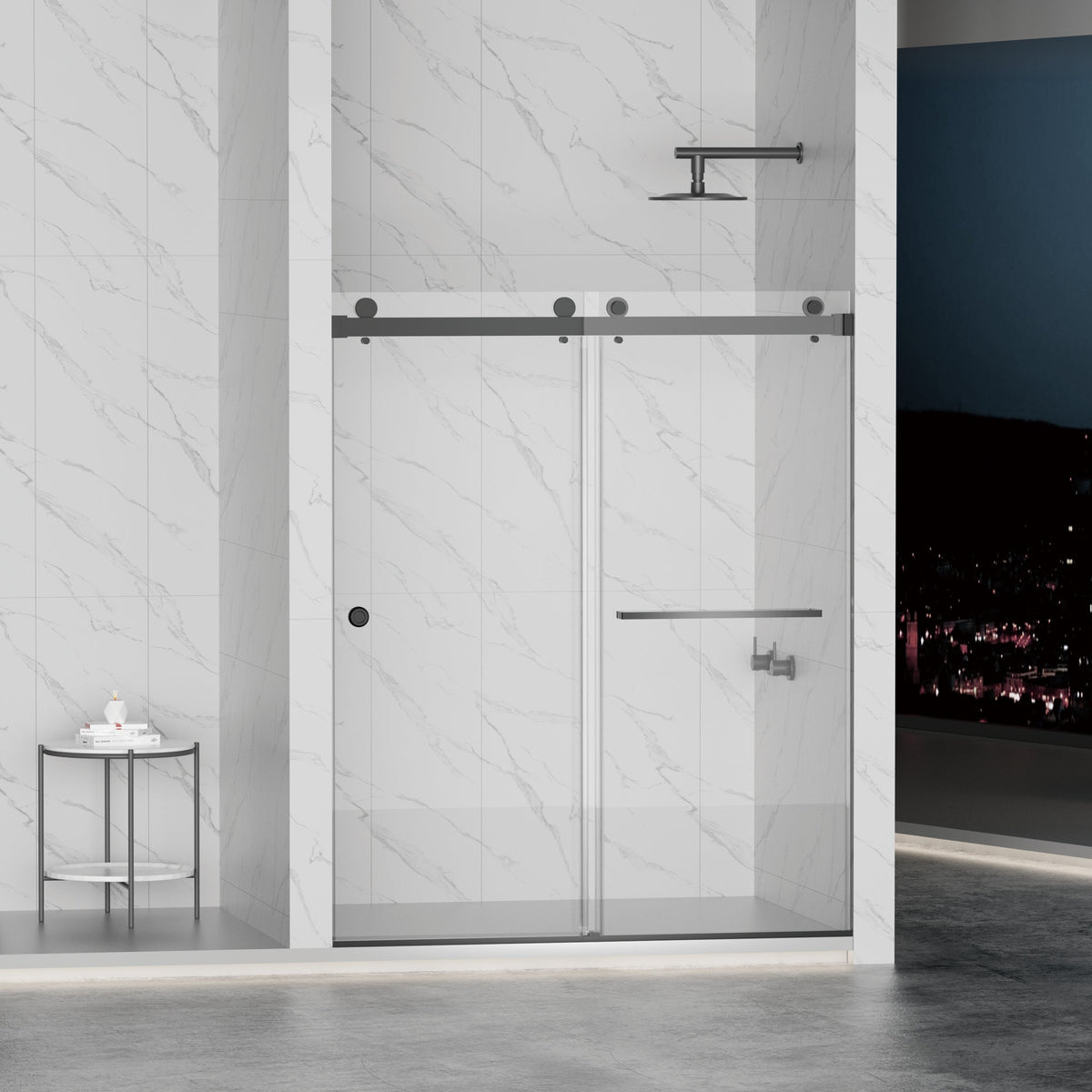 Frameless Shower Door - Double Sliding Design, photo 2 of 10