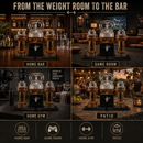 Kettlebell & Dumbbell Beer, Whiskey & Wine Dispenser Set