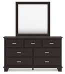 Covetown - Dresser And Mirror - Dark Brown by Unique Piece Furniture