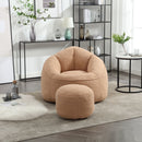Bedding Bean Bag Sofa Chair High Pressure Foam With Footrest by Unique Piece Furniture