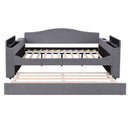 Upholstered Daybed With Storage Armrests, Trundle And Latest Integrated tooth Audio System