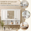 Wall Mounted Bathroom Medicine Wall Cabinet With Mirror & Open Shelves by Unique Piece Furniture