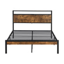 Platform Bed Frame With Wooden Headboard And Footboard, USB Liner by Unique Piece Furniture