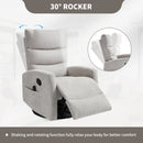 Heat Massage Manual Recliner Chair with Rocker and Swivel