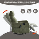 Green Heat Massage Manual Recliner Chair